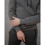 Базове утеплене флісом чоловіче худі 20100 темно сірого кольору 