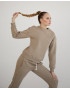 Жіночий спортивний костюм на флісі з  із класичного світшоту та трендових джогерів  2051/2024 сірий