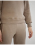 Жіночий спортивний костюм на флісі з  із класичного світшоту та трендових джогерів  2051/2024 сірий